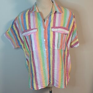 J. Crew Multicolor Striped Shirt